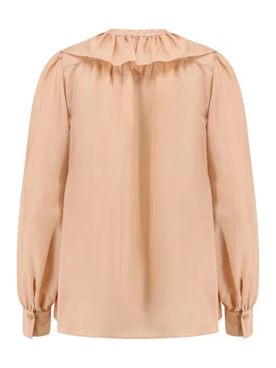 Chloé Silk Shirt With Rouches
