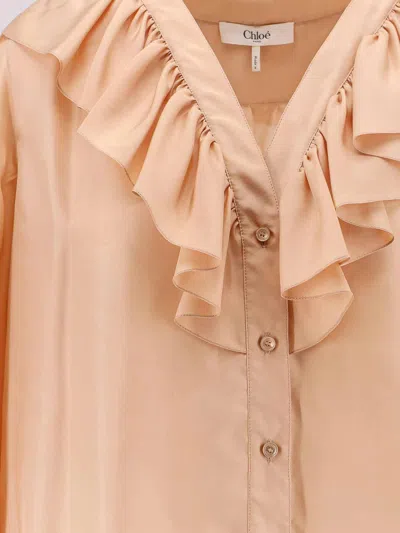 Chloé Silk Shirt With Rouches