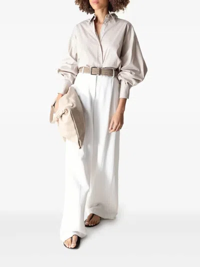 Brunello Cucinelli Embroidered Collar Shirt