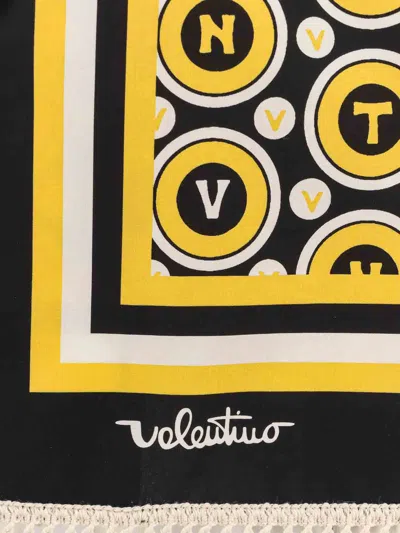 Valentino Bowling Shirt With Bulles Royales Print In Yellow