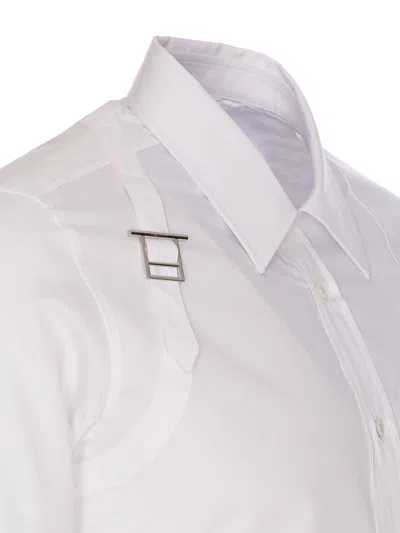 Alexander Mcqueen Soft Texture Long Sleeve Shirt In White