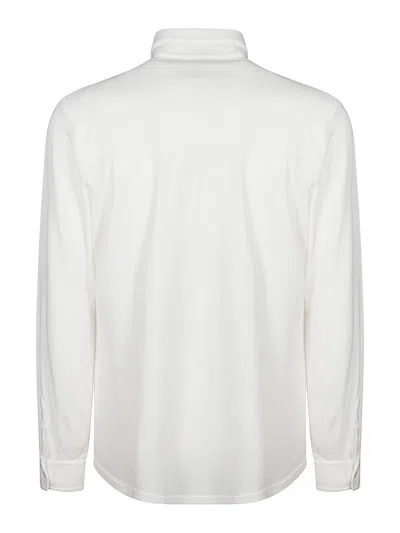 Fedeli Lightweight Cotton Button-up Shirt In Neutral
