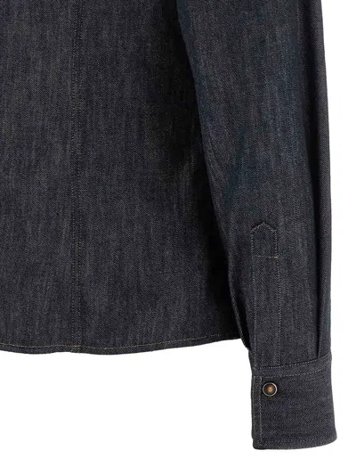 Brunello Cucinelli Bow Pocket Long Sleeve Shirt