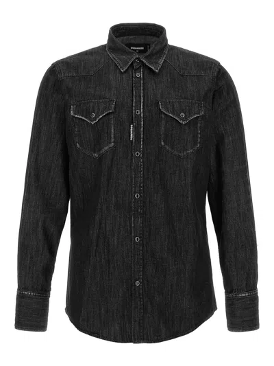 Dsquared2 Dsquared Black Denim Western Shirt