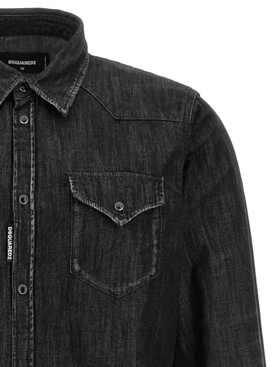 Dsquared2 Dsquared Black Denim Western Shirt