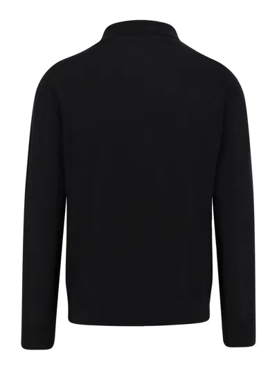 Kiton Ciro Buttoned Polo Shirt In Black