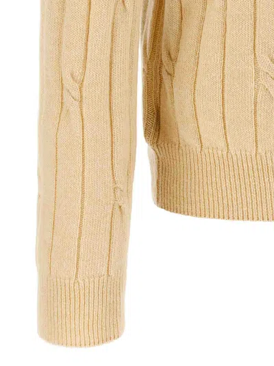 Zanone Wool Braided Pattern Polo Shirt