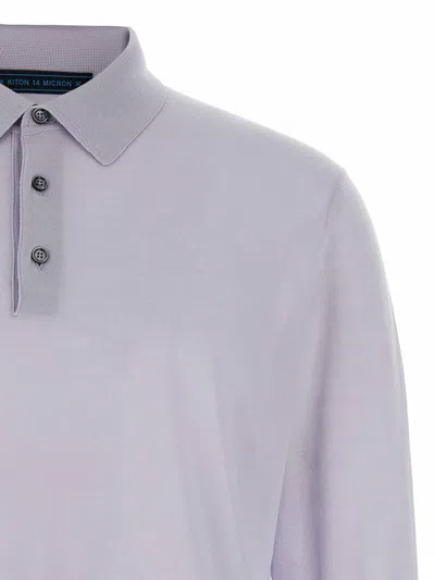 Kiton Ribbed Cuffs And Hem Polo Shirt