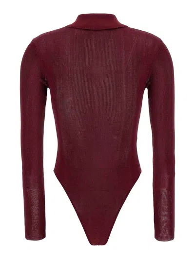 Self-portrait Viscose Knit Bodysuit