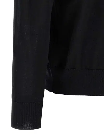 Kiton Long-sleeved Knitted Polo Shirt In Gray