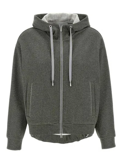 Peserico Sparkle Drawstring Hooded Long Sleeve