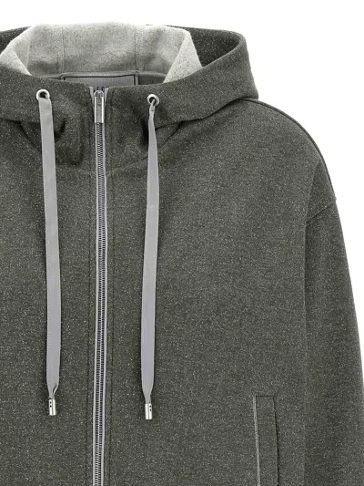 Peserico Sparkle Drawstring Hooded Long Sleeve
