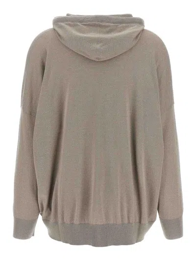 Brunello Cucinelli Beige Sparkling Hoodie