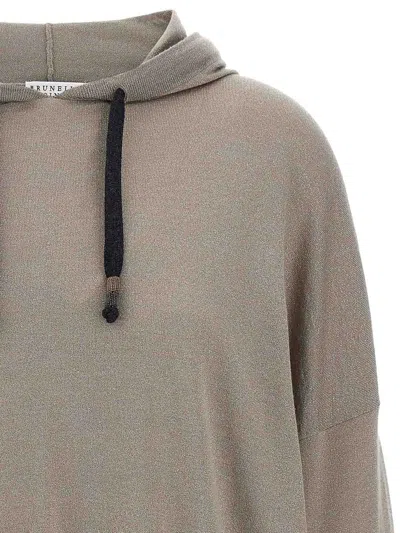 Brunello Cucinelli Beige Sparkling Hoodie