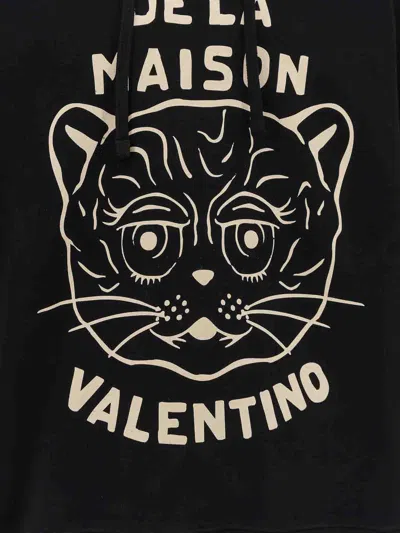 Valentino Garavani Sweatshirt With Le Chat De La Maison Patch In Black