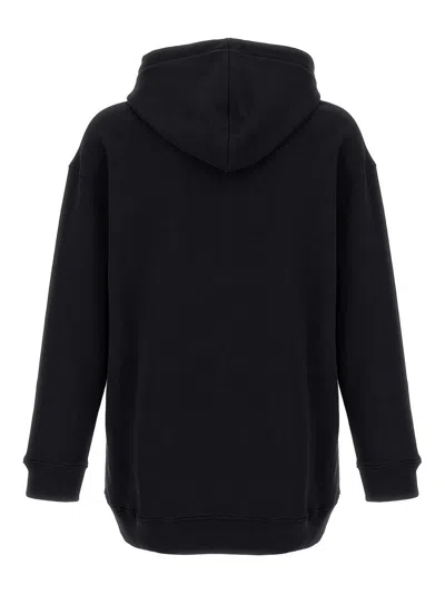 Moschino Graphic Print Hooded Longline Ribbed Cuffs