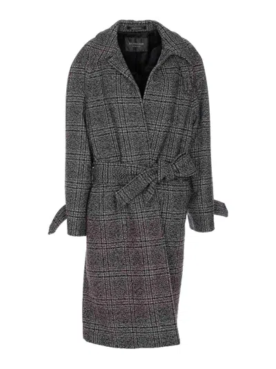 Balenciaga Checkered Pattern One Layer Coat