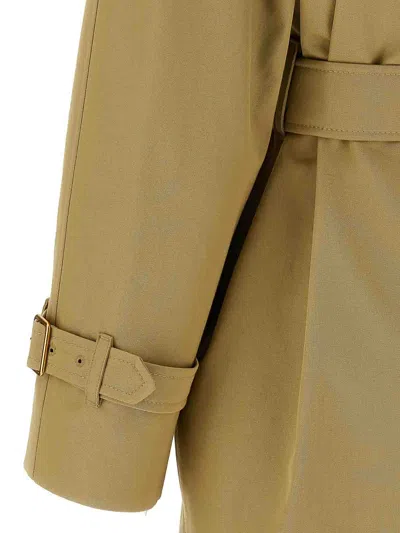 Burberry Castleford Check Collar Water Resistant Gabardine Trench Coat