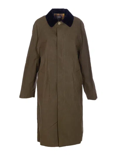 Apc A.p.c. Coats In Green