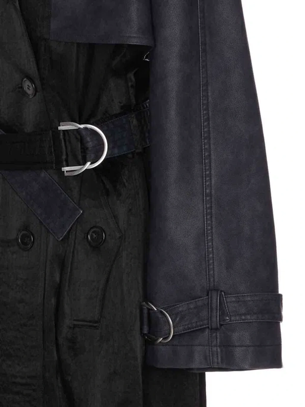 トレンチコート Pinko Classic Black Trench Coat With Belted Waist Pinko Classic Black Trench Coat With Belted Waist | THE LIST