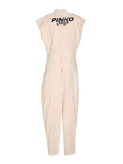 Pinko Dress With Zip Pockets And Elastic Waistband In Pink