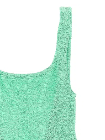 Hunza G 'pamela' Green Backless One-piece Swimsuit