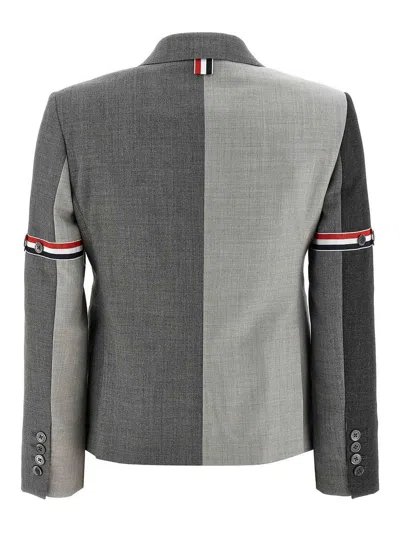 Thom Browne Mix And Match Patch Pocket Blazer In Gray