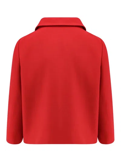 Valentino Womens Paris Heart-button Relaxed-fit Wool And Silk Jacket