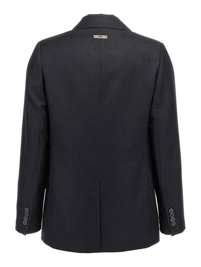 Peserico Shiny Blazer With Lapel And Pockets