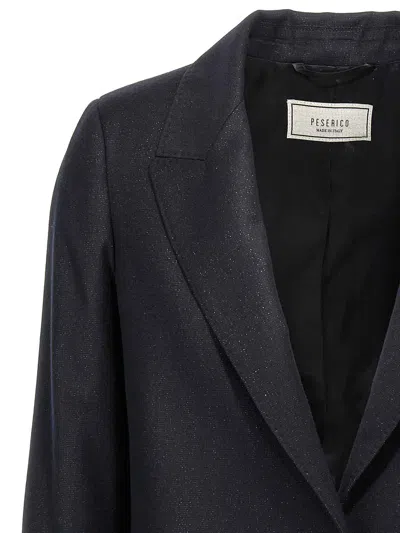 Peserico Shiny Blazer With Lapel And Pockets