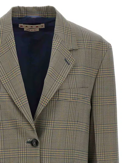 Marni Check Blazer Prince Of Wales