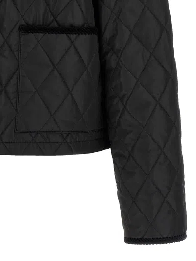 Burberry Check Lining Quilted Nylon Dorset Jacket Clothing In Black
