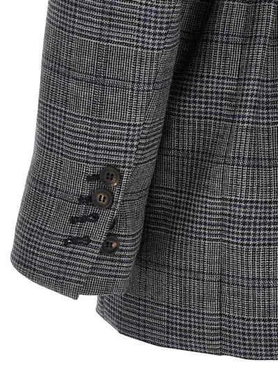 Brunello Cucinelli Monile Houndstooth Blazer Blazer And Suits Gray In Gray