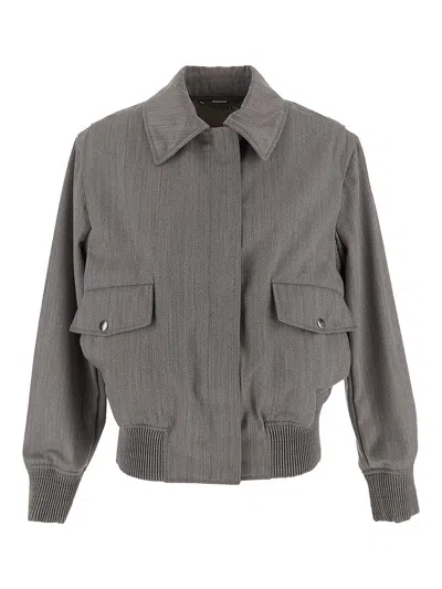 Stella Mccartney Wool Blend Boxy Bomber Jacket