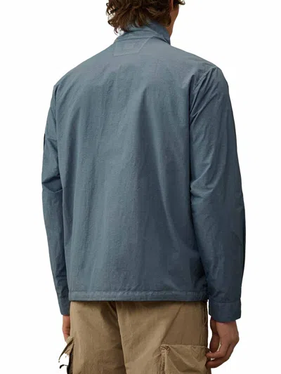 C.p. Company C.p.company Men Flatt Nylon Jacket With Logo Iconic Detail