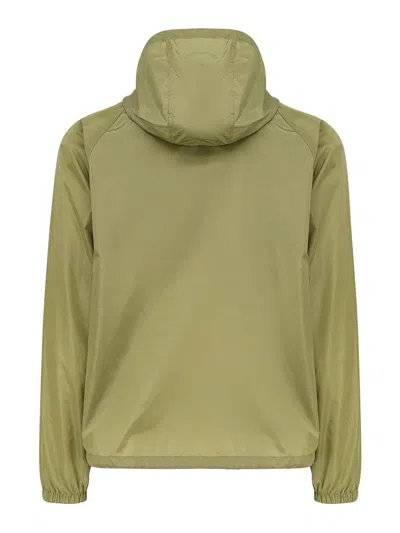 Burberry Men Nylon Jacket With Ekd Patch In Green