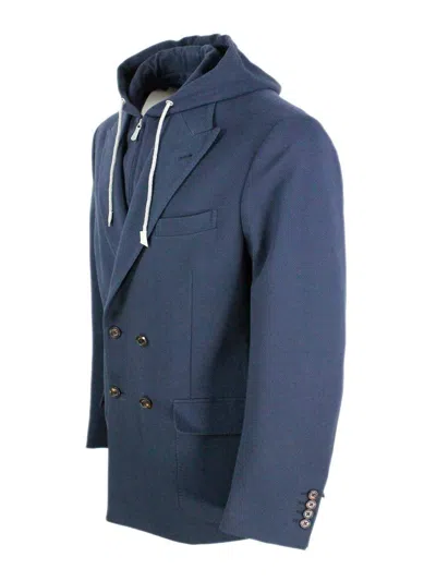 Eleventy Jacket Blue In Blue