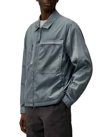 C.p. Company Giubbino Chrome-r In Nylon In Blue