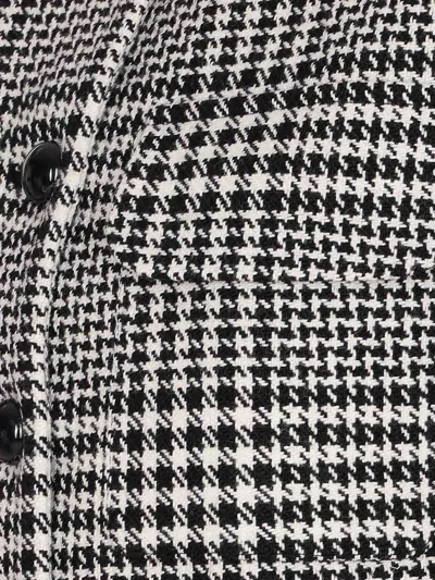 Self-portrait Houndstooth Crystal Trim Blazer