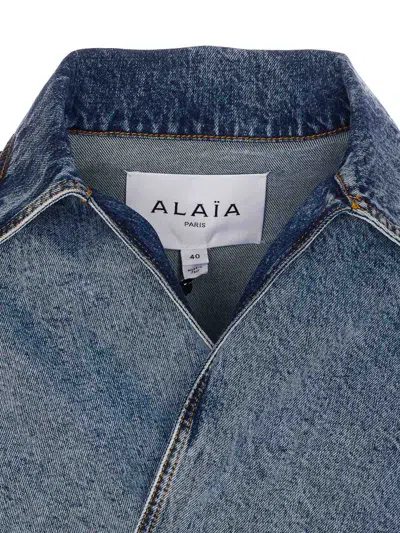 Alaïa Denim Spiral Jacket