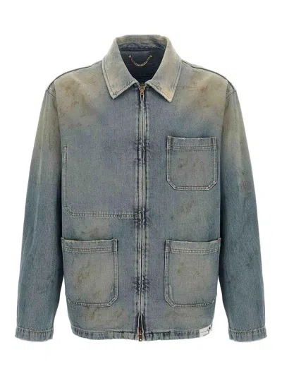 Golden Goose 'mackenzie' Denim Jacket Featuring Faded Effect In Blue