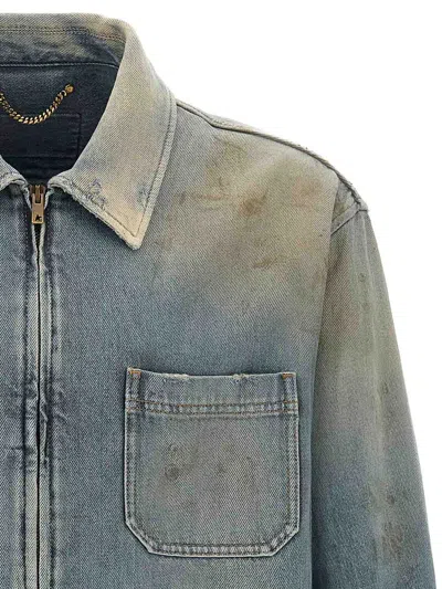 Golden Goose 'mackenzie' Denim Jacket Featuring Faded Effect In Blue