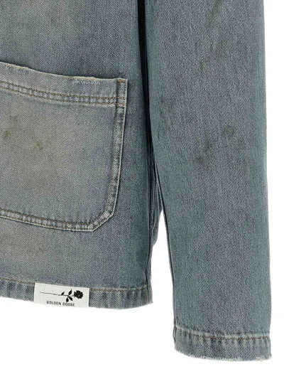 Golden Goose 'mackenzie' Denim Jacket Featuring Faded Effect In Blue