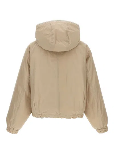 Brunello Cucinelli Cropped High Collar Quilted Jacket
