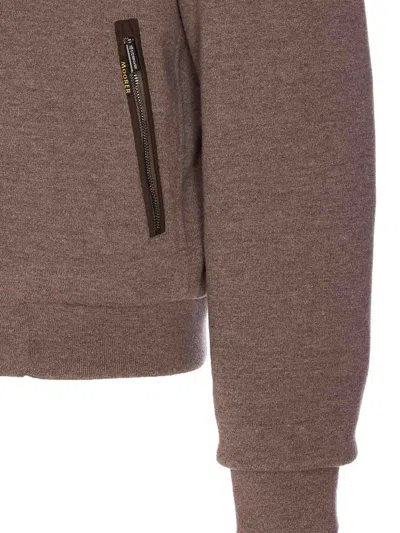Moorer Casual Jacket With Fur Collar And Ribbed Finish