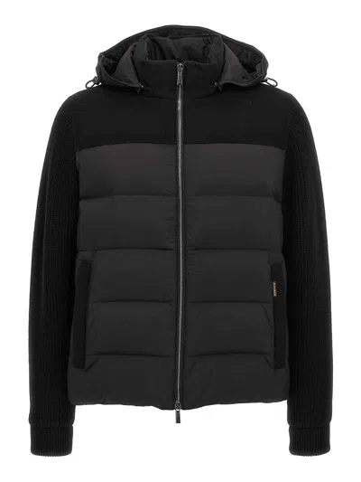 Moorer 'allori' Hooded Down Jacket In Black