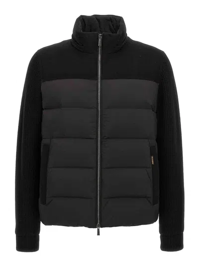 Moorer 'allori' Hooded Down Jacket In Black