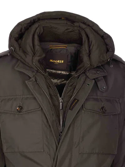 Moorer Long Sleeve Hooded Padded Jacket With Pockets