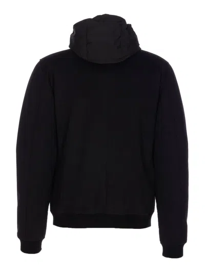 Moorer Hooded Padded Jacket With Removable Hood In Black