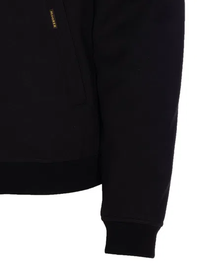 Moorer Hooded Padded Jacket With Removable Hood In Black